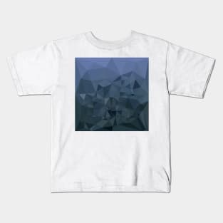 Medium Slate Blue Abstract Low Polygon Background Kids T-Shirt